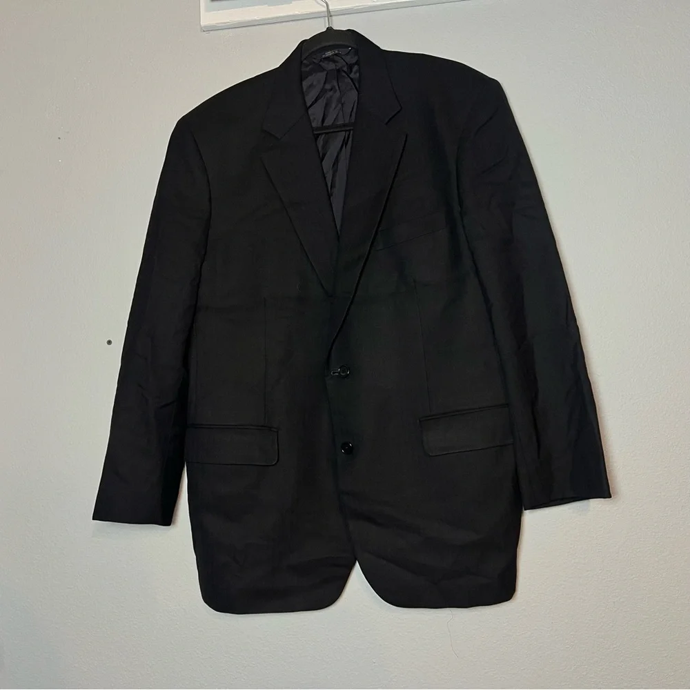 Brooks Brothers Saxxon 1818 Madison Black Blazer Sports Coat Size 43R Wool